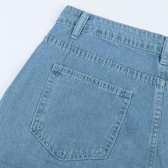 Vrouwen Cargo Jeans Wijde Pijpen Hoge Taille