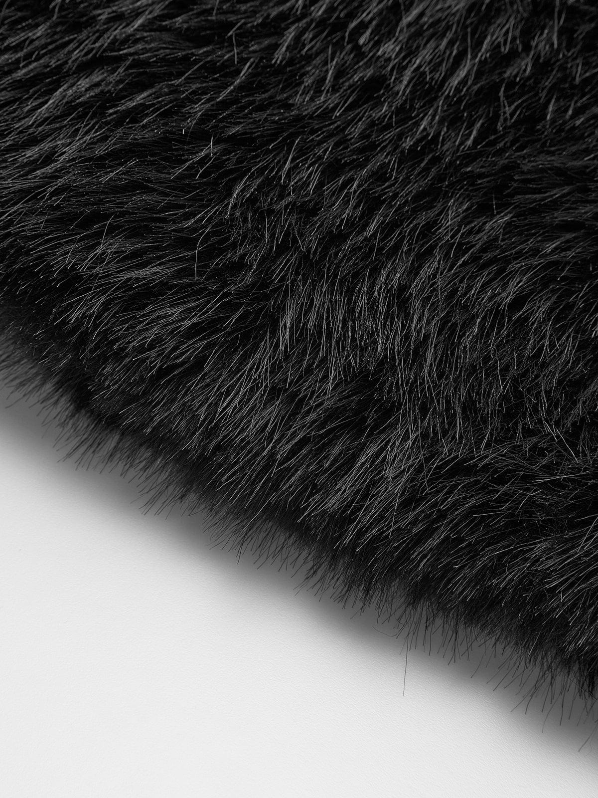 Zwarte Faux Fur Jas Kort Model Warm en Zacht voor Dames