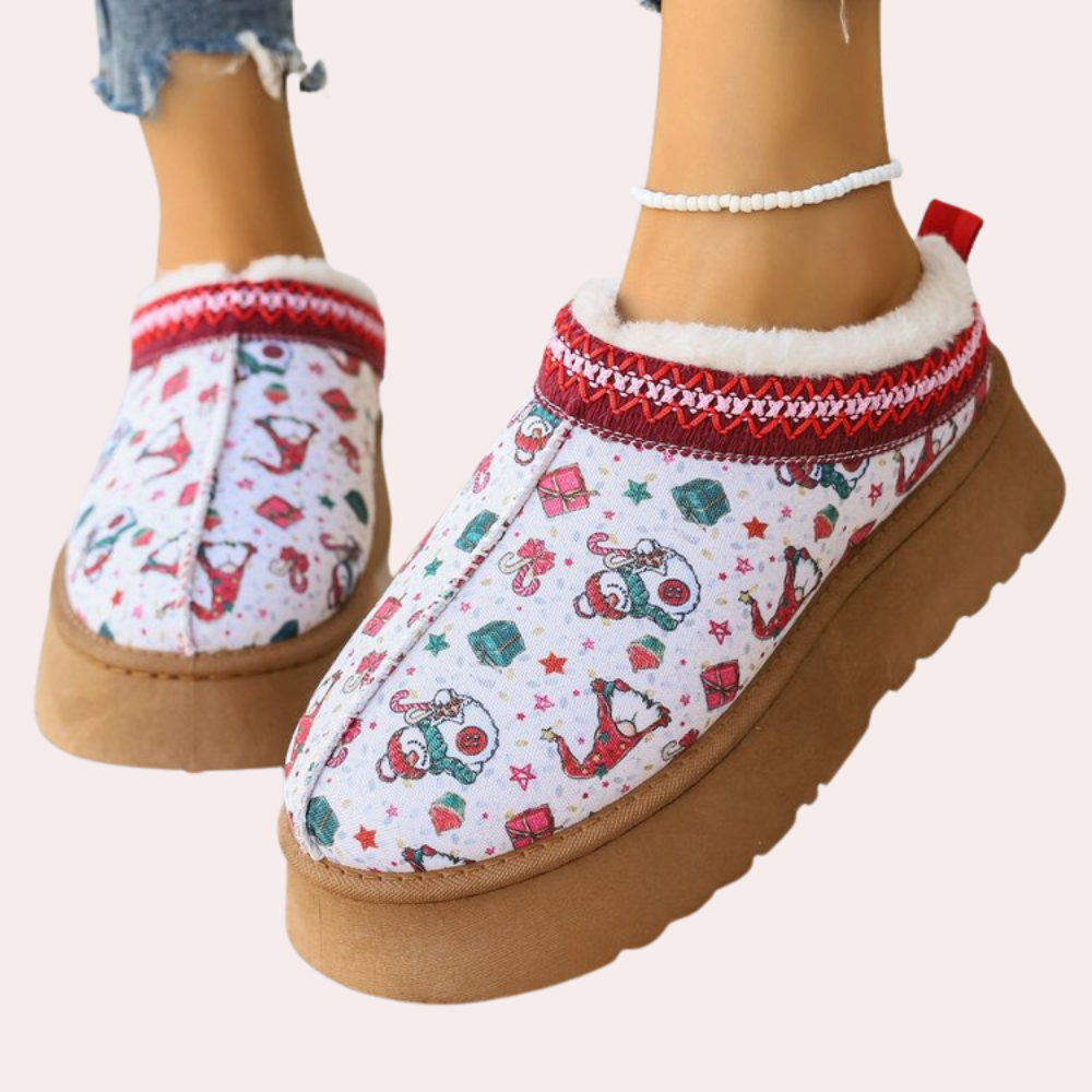 Winter Slippers Dames met Bont Voering en Dikke Zool