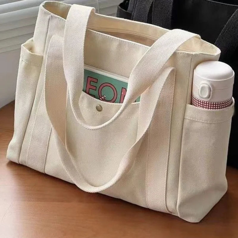 Zachte canvas schoudertas - Tote Bag