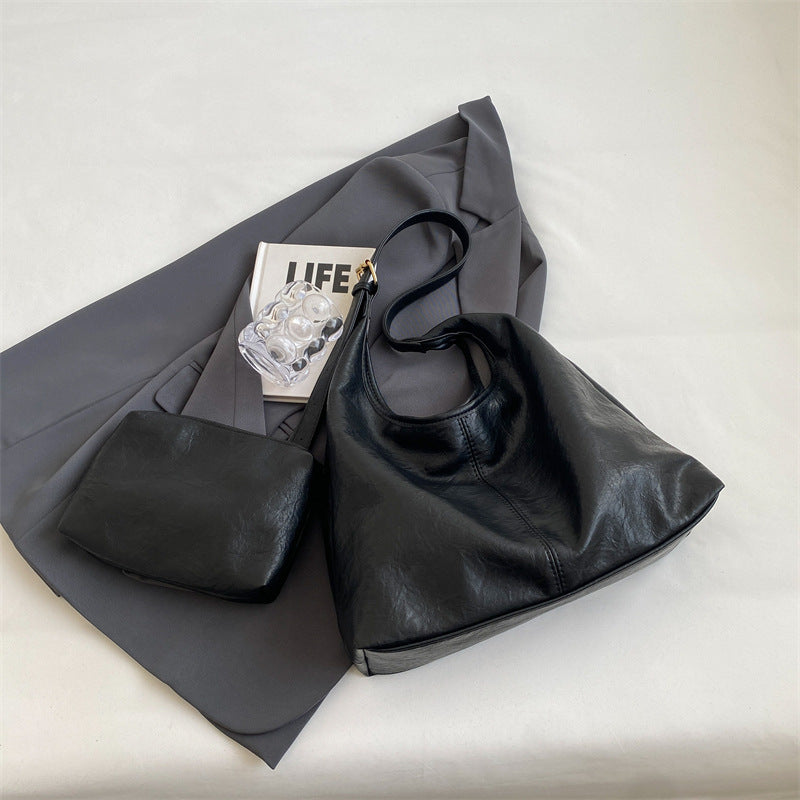 Vintage Leren Tote Shopper