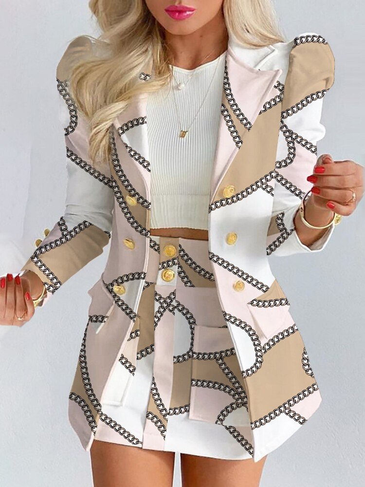 Naomi - Stijlvolle 2-delige set van blazer en rok