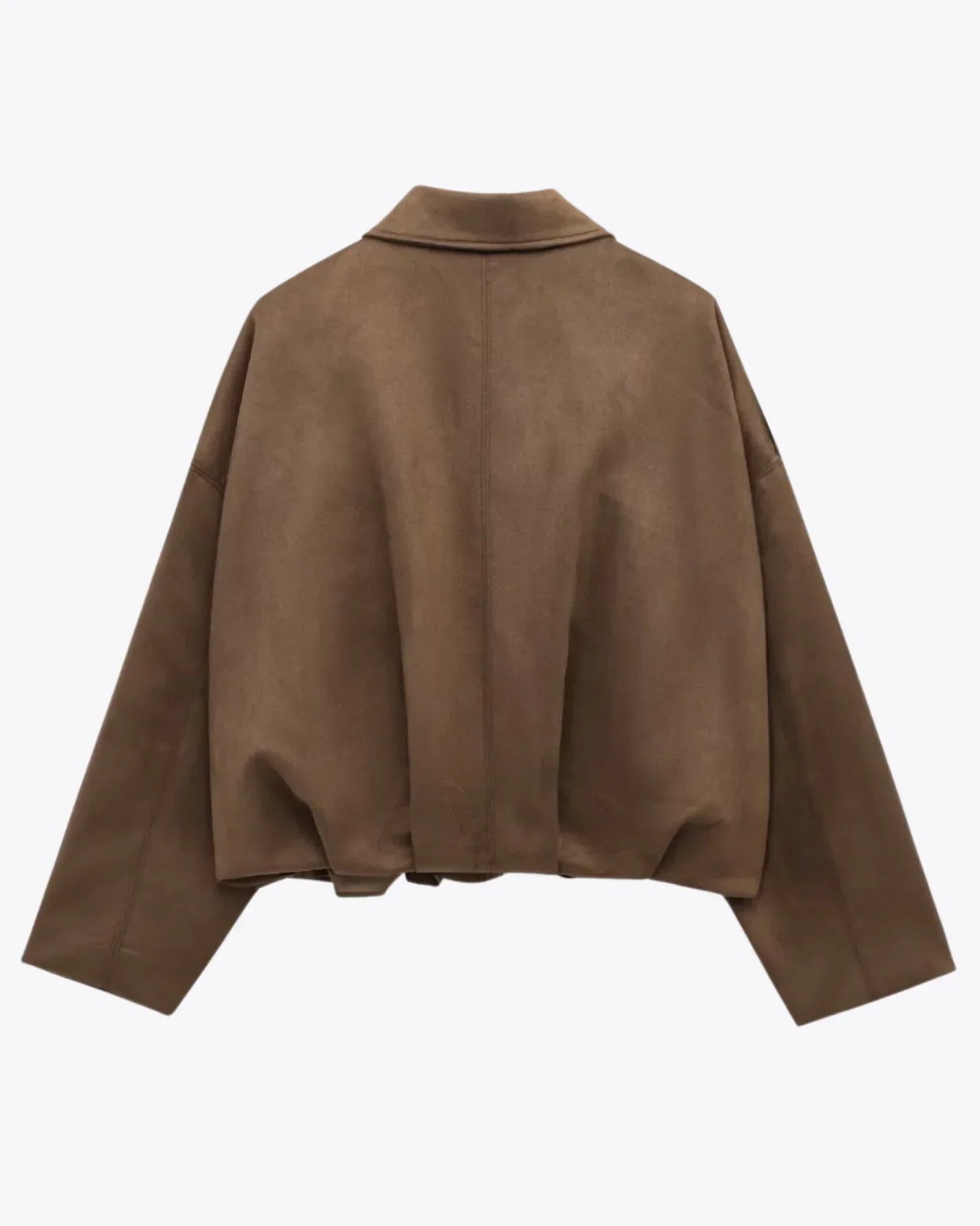 Dames Leren Jas Suede Oversized Warm