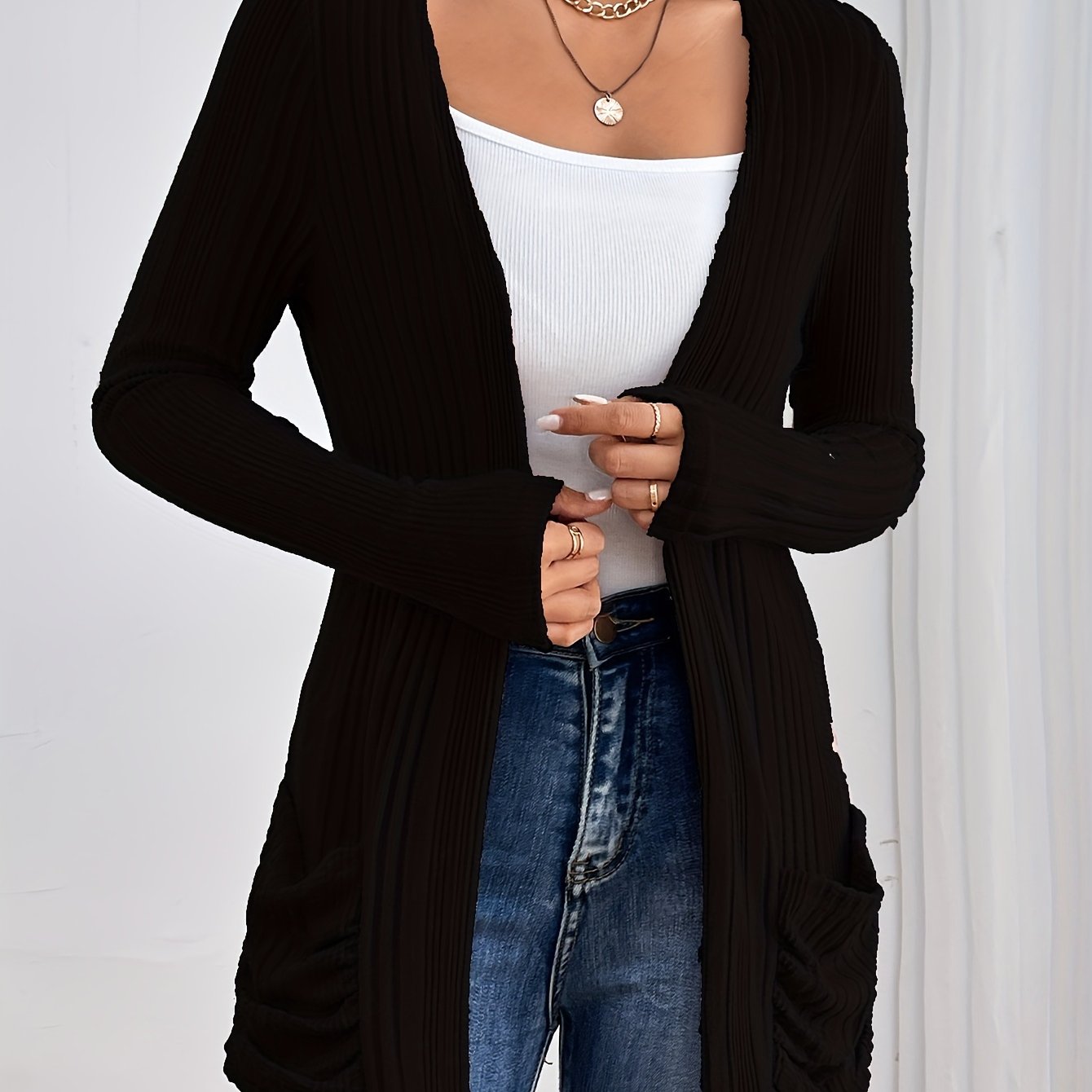 Dames Zacht Lichtgewicht Vest Met Zakken