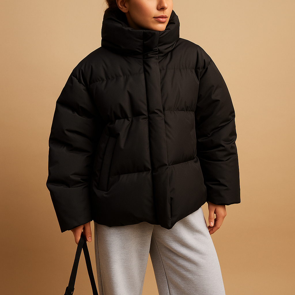 Gevoerde Dames Puffer Winterjas met Capuchon Lichtgewicht Waterdicht