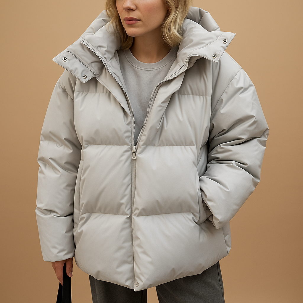 Gevoerde Dames Puffer Winterjas met Capuchon Lichtgewicht Waterdicht