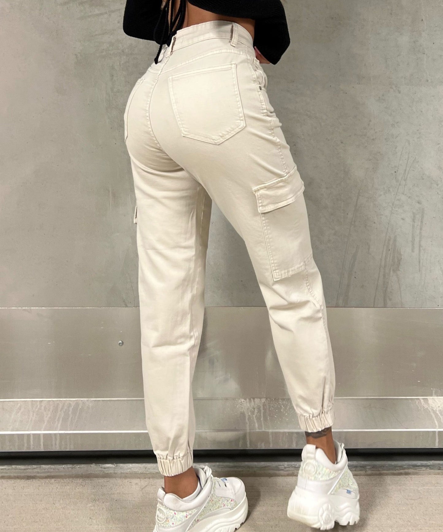 Trendy Comfortabele Dames Cargo Broek Met Zijzakken