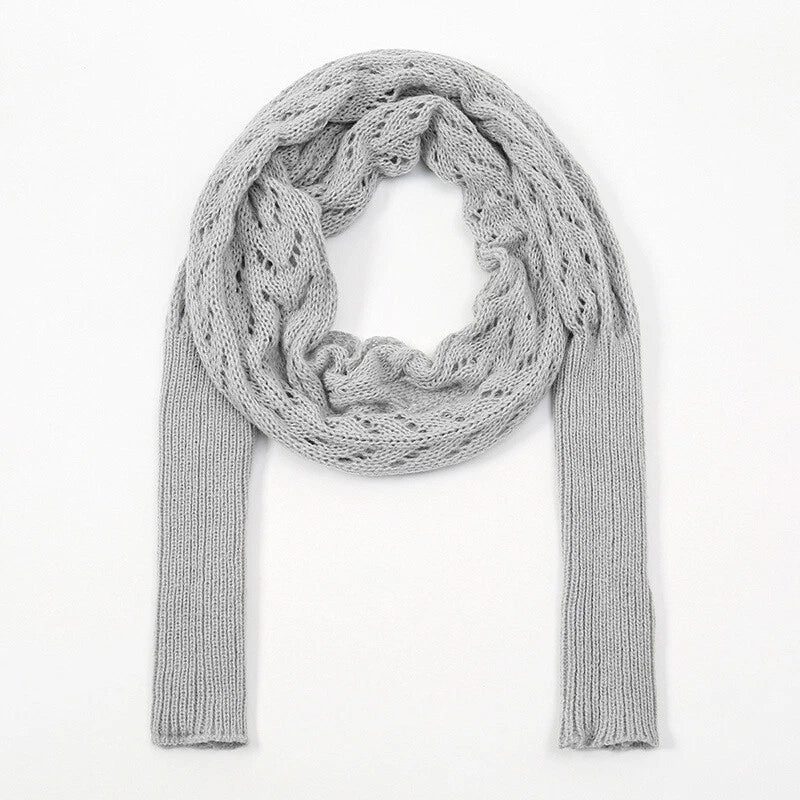 Dames Warme Gebreide Opengewerkte Cape Wintersjaal Met Mouwen