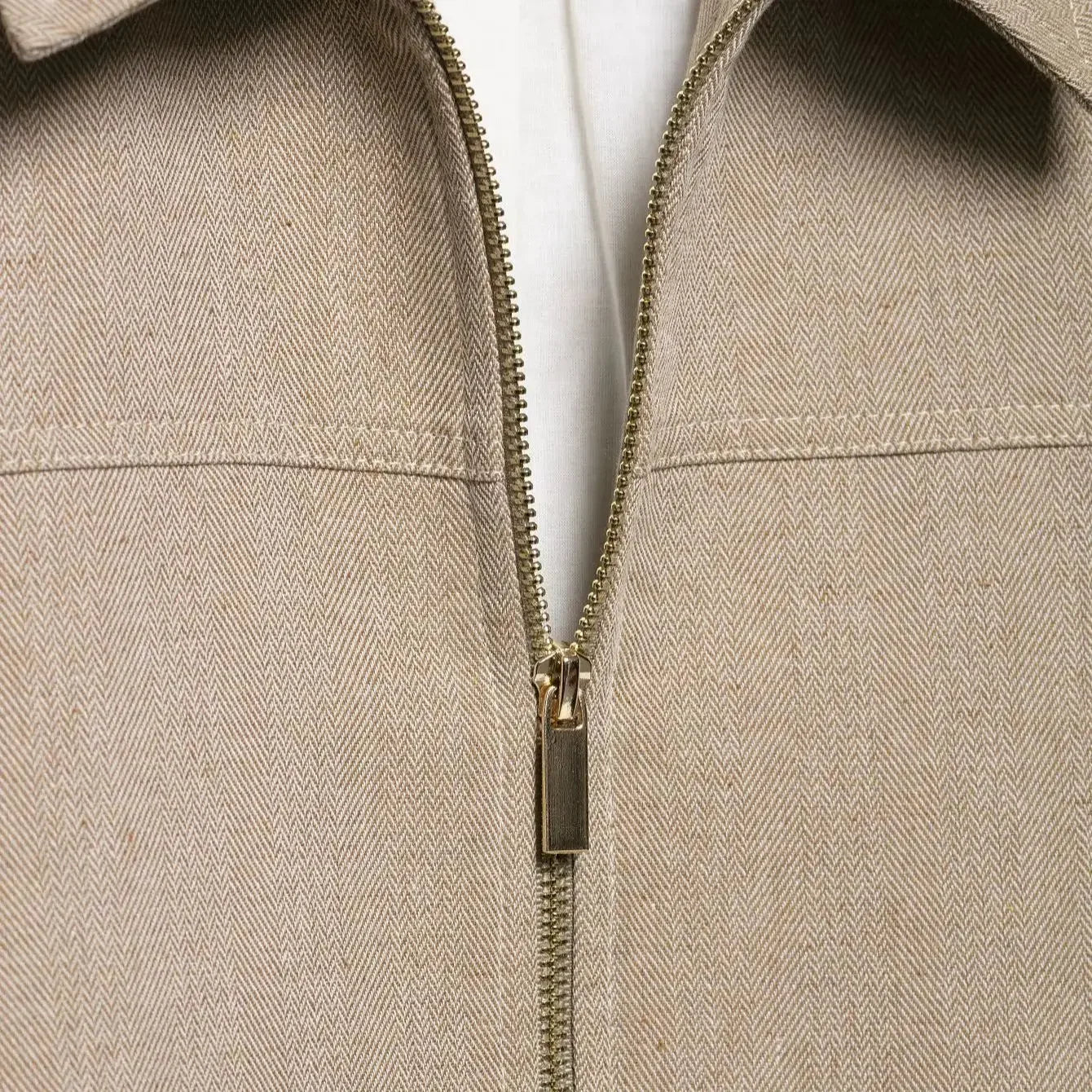 Stijlvolle Dames Tweedelige Set Korte Jack met Rits en Wijde Broek