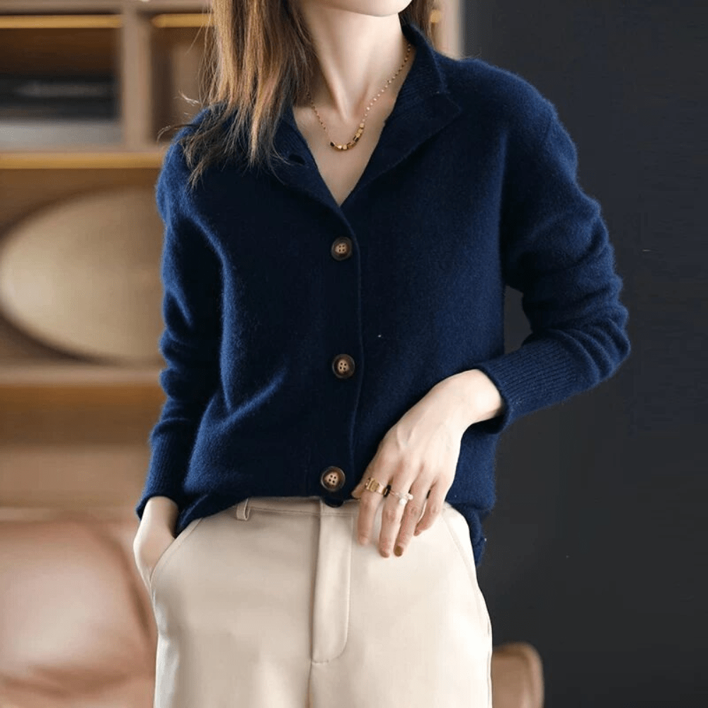 Knitted cardigan met knopen voor vrouwen | Elegant