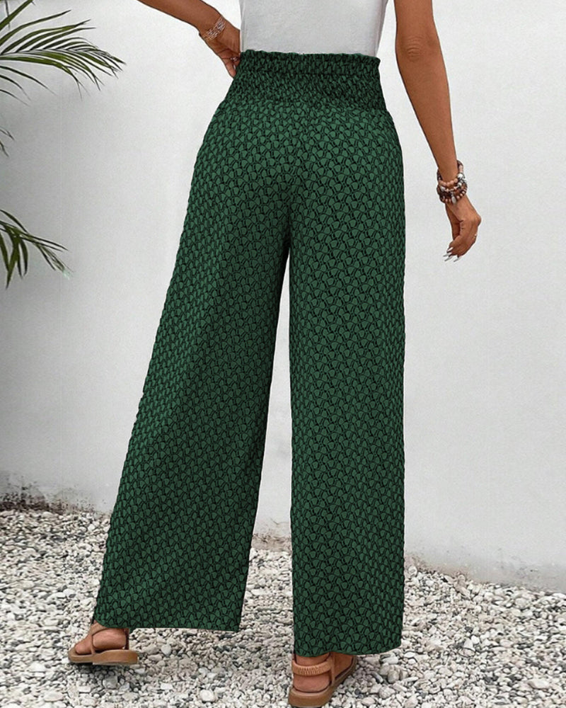 Sophie-Rae - Luchtige High Waist Pantalon met Bohemian Print