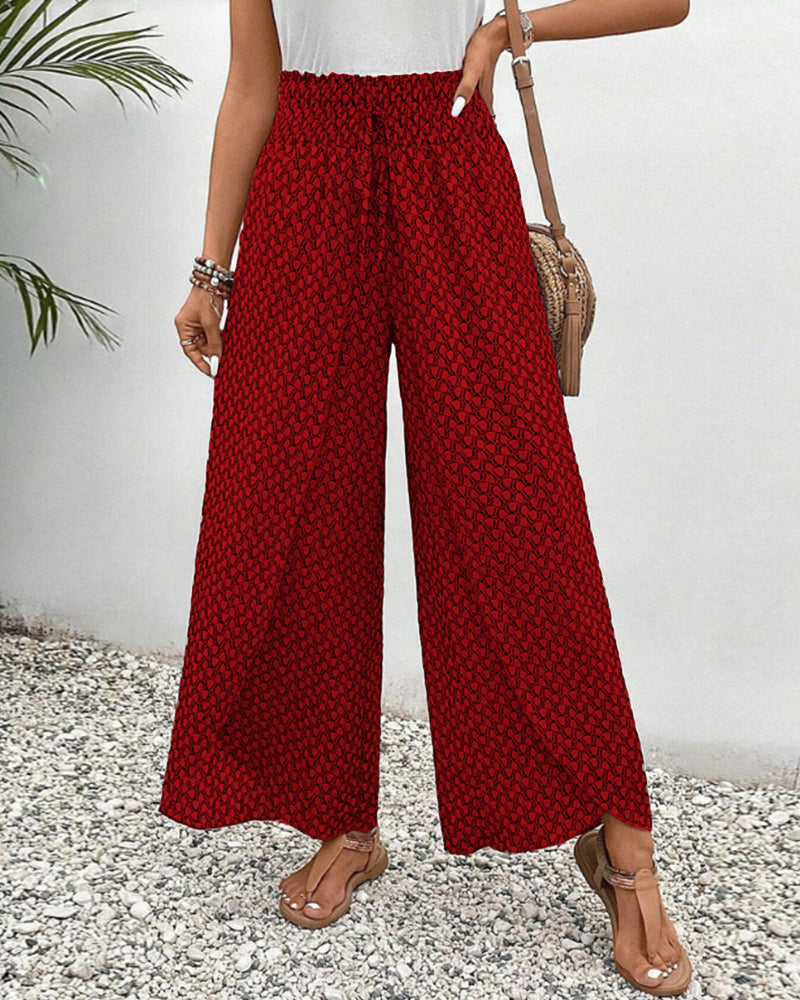 Sophie-Rae - Luchtige High Waist Pantalon met Bohemian Print