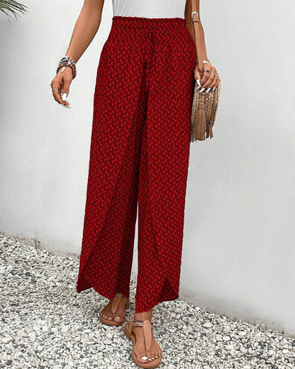 Sophie-Rae - Luchtige High Waist Pantalon met Bohemian Print