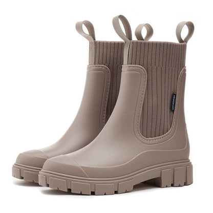 Waterdichte Dames Regenlaarzen Met Antislip Zool