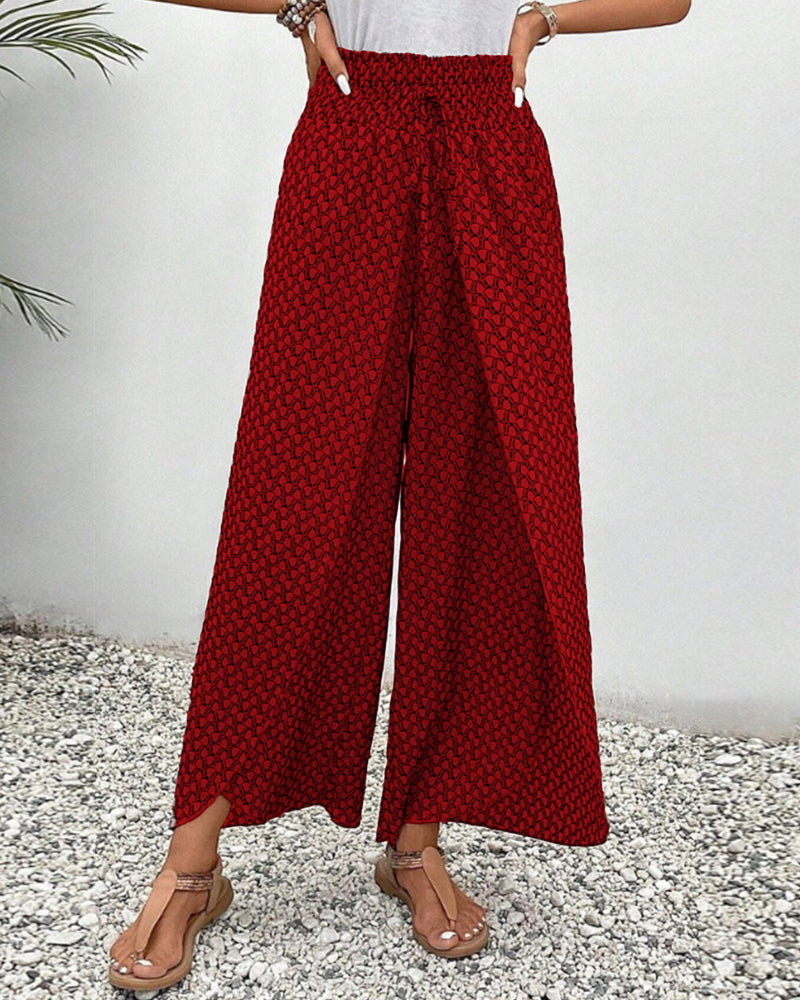 Sophie-Rae - Luchtige High Waist Pantalon met Bohemian Print