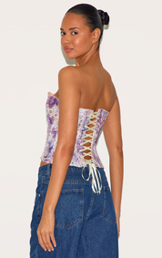 Kanten Corset Top Met Strapless Pasvorm Voor Dames