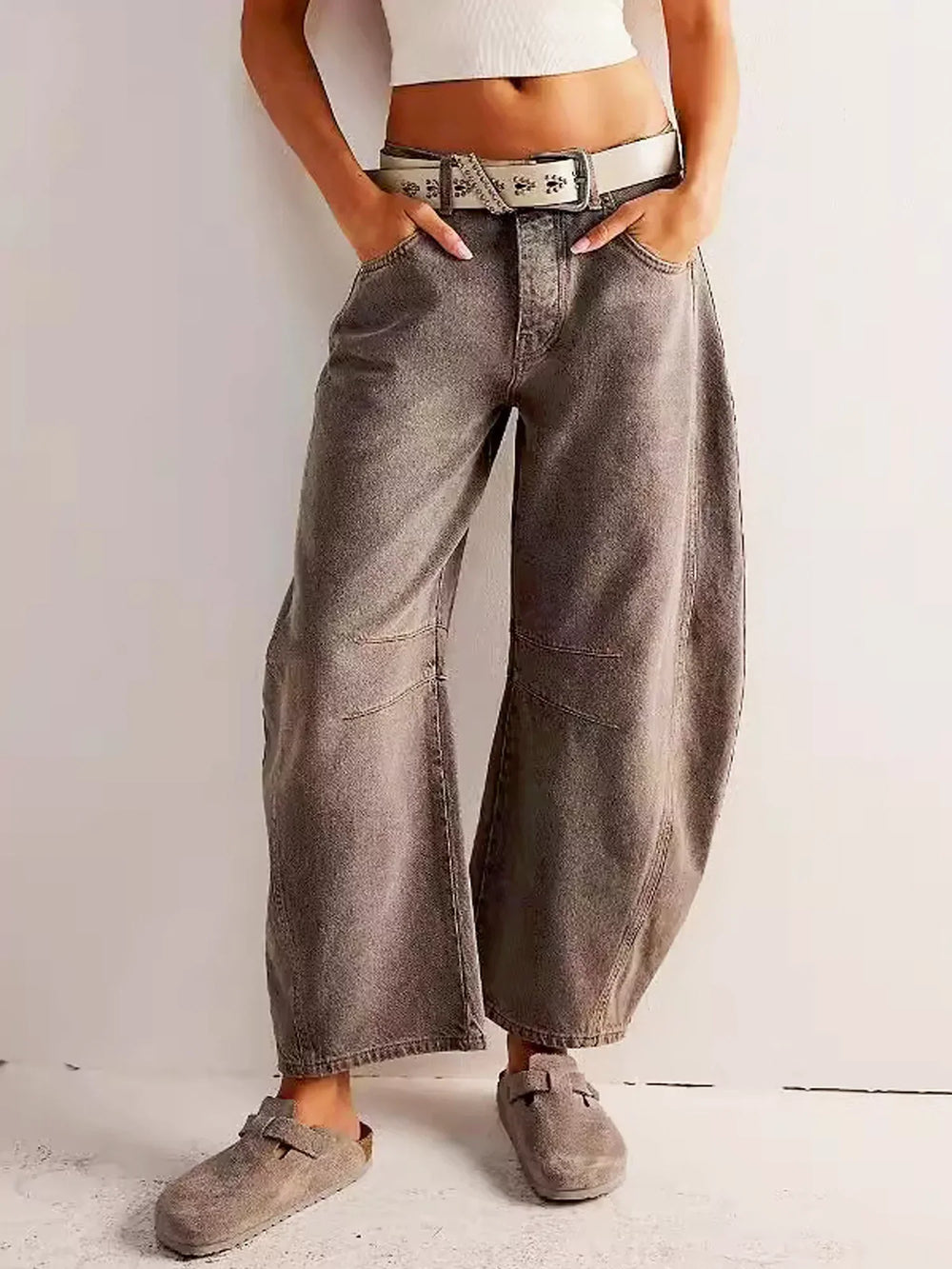 Zillah– Wijdvallende Barrel Jeans | High Waist