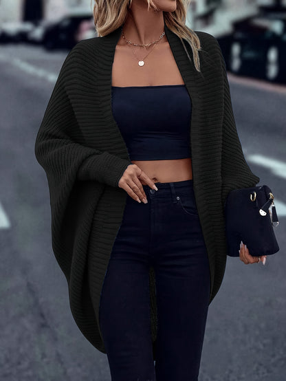Zacht Oversized Vrouwen Openvallend Lichtgewicht Gebreid Vest