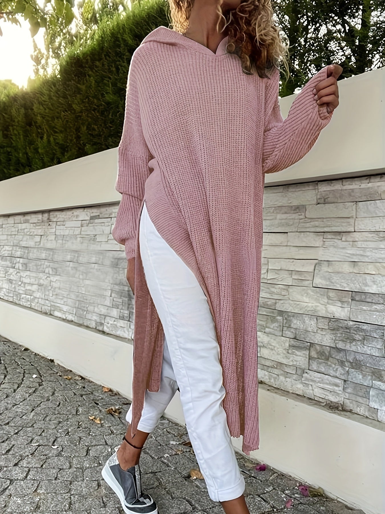 Comfortabele Maxi sweaterjurk Voor Dames Met Hoodie