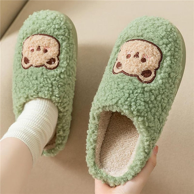 Schattige Warme Dieren Pantoffels Met Zachte Voering