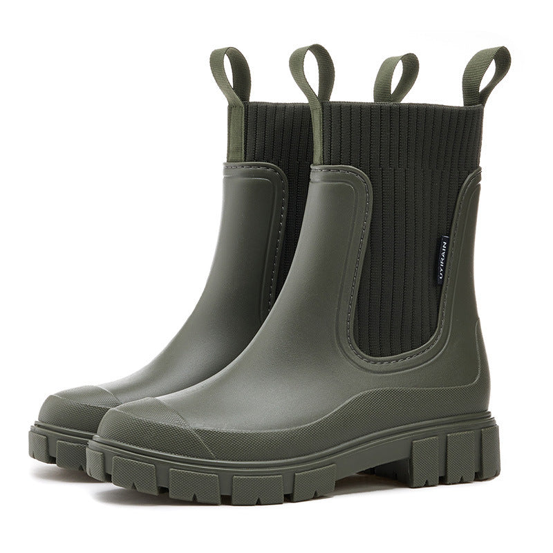 Waterdichte Dames Regenlaarzen Met Antislip Zool