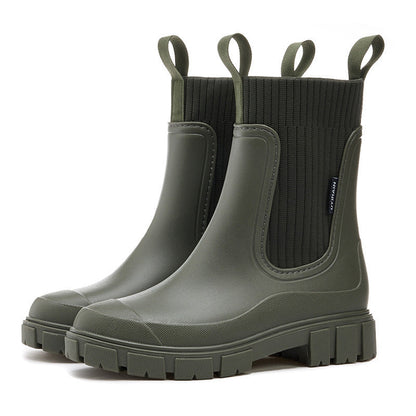 Waterdichte Dames Regenlaarzen Met Antislip Zool