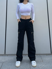 Comfortabele Cargo Broek Voor Dames Met Elastische Taille