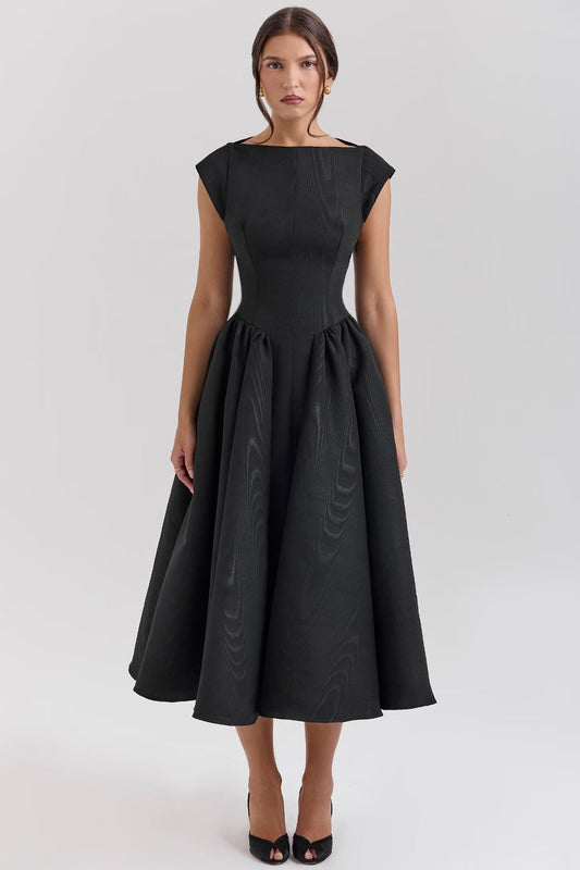 Lani - Elegante midi jurk met open rug