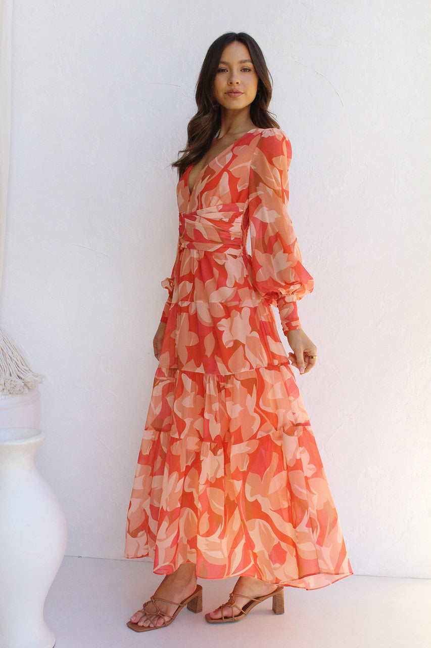 Estelle - Bloemen wikkel jurk met zomerse print