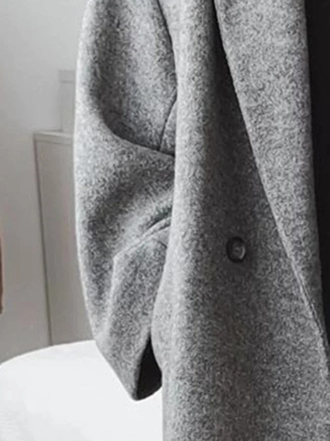 Chique Oversized Midi Dames Jas met Knopen