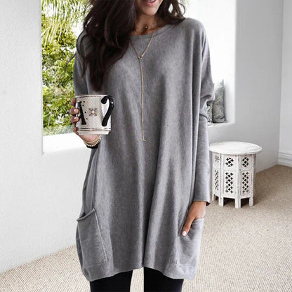 Dames Sweater jurk met steekzakken