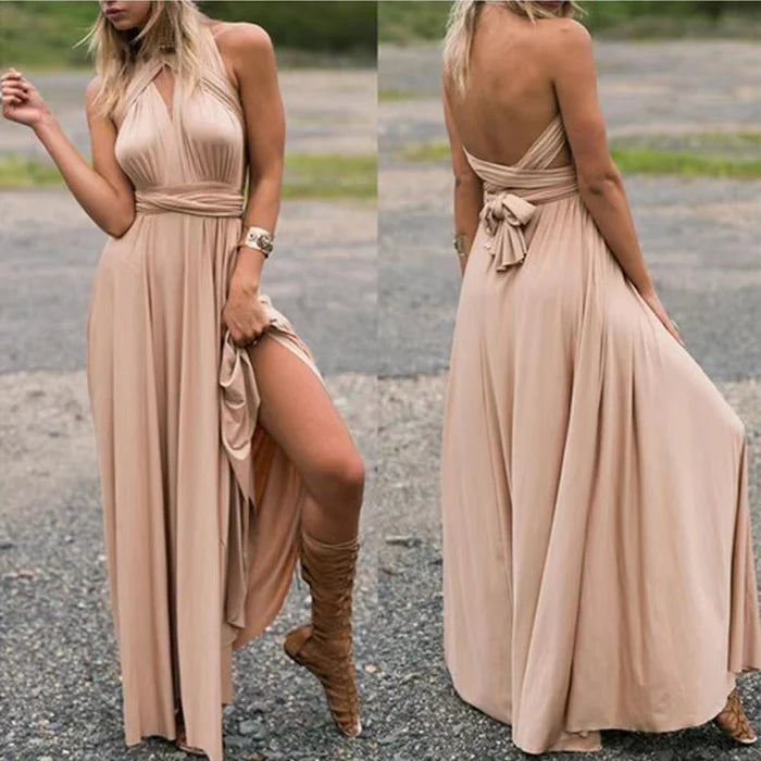 Kensi - Maxi jurk met wikkel top