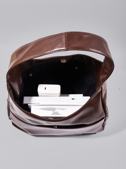 Minimalistisch vegan leer hobo schoudertas