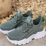 Sportowe lekkie damskie sneakersy z grubą podeszwą