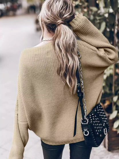 Oversized Gebreide dames Set met Mini Rok en Trui