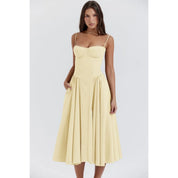 Robe midi élégante avec corset pour femmes