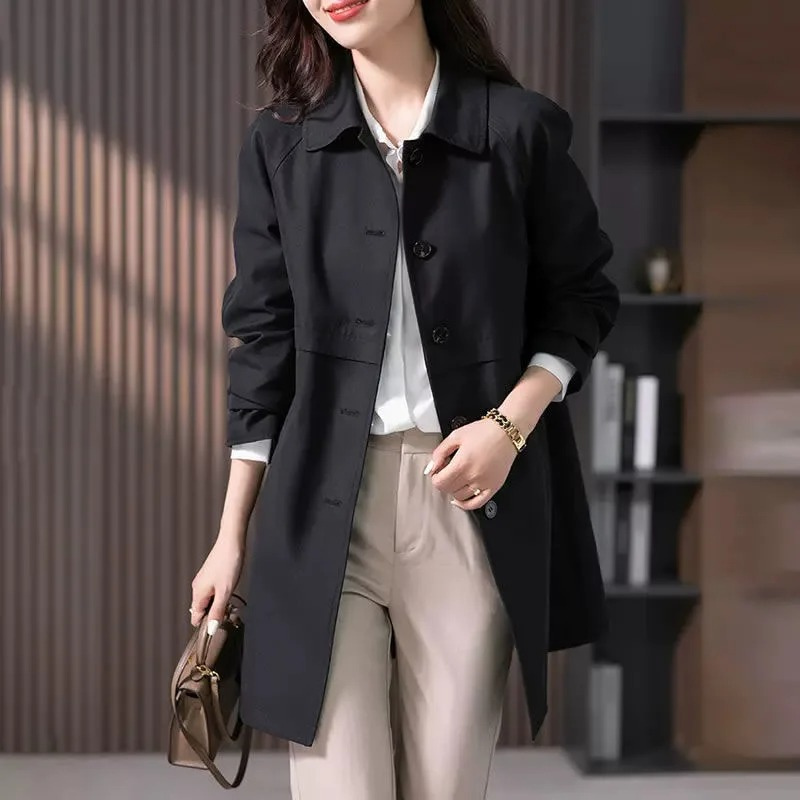 Dames Lichte Trenchcoat met Knoopsluiting
