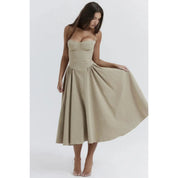 Robe midi élégante avec corset pour femmes
