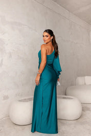 Women's Elegant Gala Maxi Dress with One Shoulder and Split