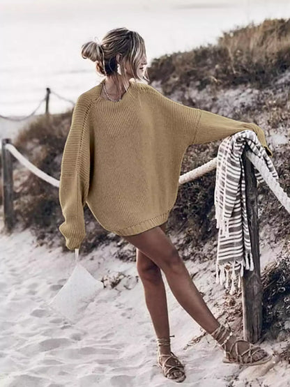 Oversized Gebreide dames Set met Mini Rok en Trui