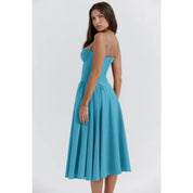 Robe midi élégante avec corset pour femmes