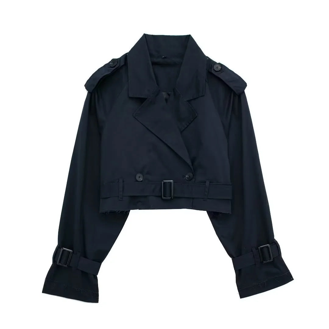 Stijlvolle Dames Trenchcoat Kort Model voor Casual Look