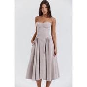Robe midi élégante avec corset pour femmes