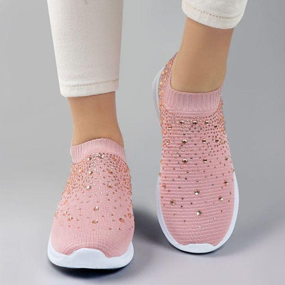 Comfortabele Glitter Slip-on Sneakers voor Dames