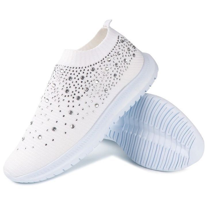 Comfortabele Glitter Slip-on Sneakers voor Dames