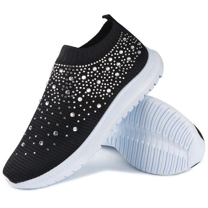 Comfortabele Glitter Slip-on Sneakers voor Dames