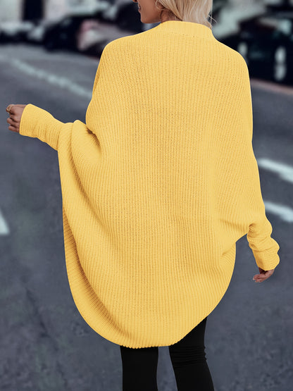 Zacht Oversized Vrouwen Openvallend Lichtgewicht Gebreid Vest