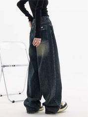 Nadja - Vintage Baggy Jeans met Washed Effect