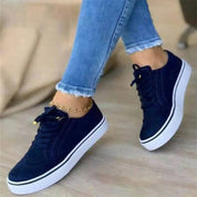 Stylish Brogue Sneakers with Platform Sole and Laces for Women