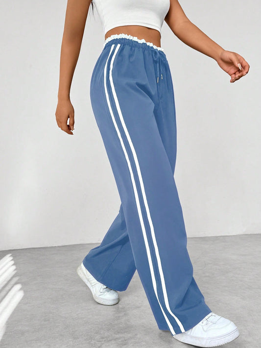 Dames Sportieve Joggingsbroek Comfortabel met Wijde Pijpen en Elastische Taille